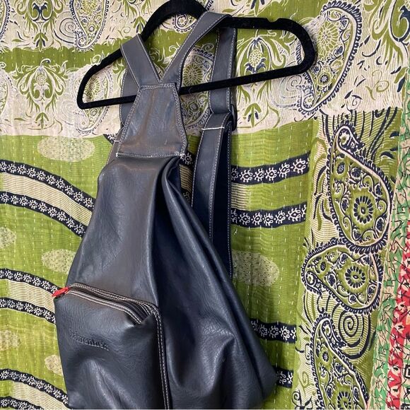 Vintage Black Fahrenheight by Christian Dior Faux Leather Backpack - Picture 5 of 16